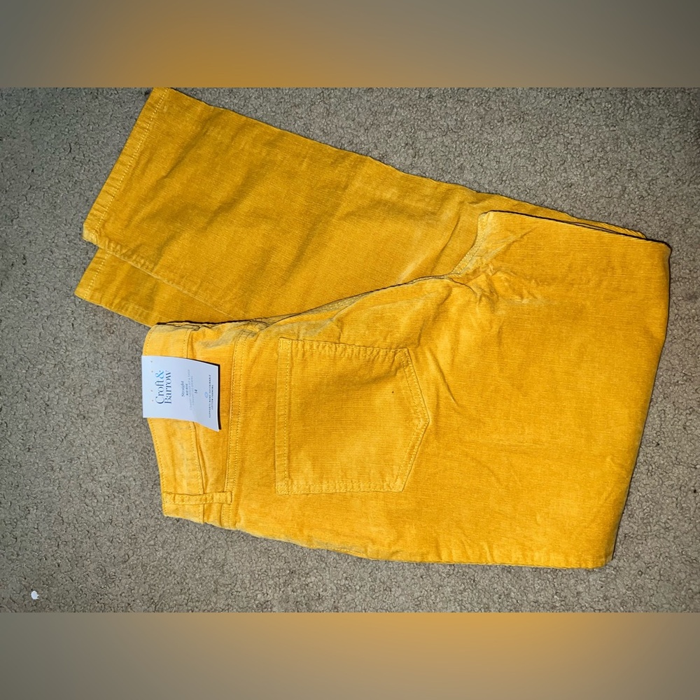 Croft & Barrow Sunlit Yellow Corduroy Pants